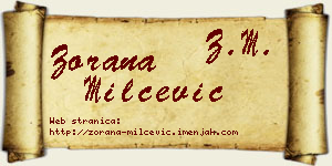Zorana Milčević vizit kartica